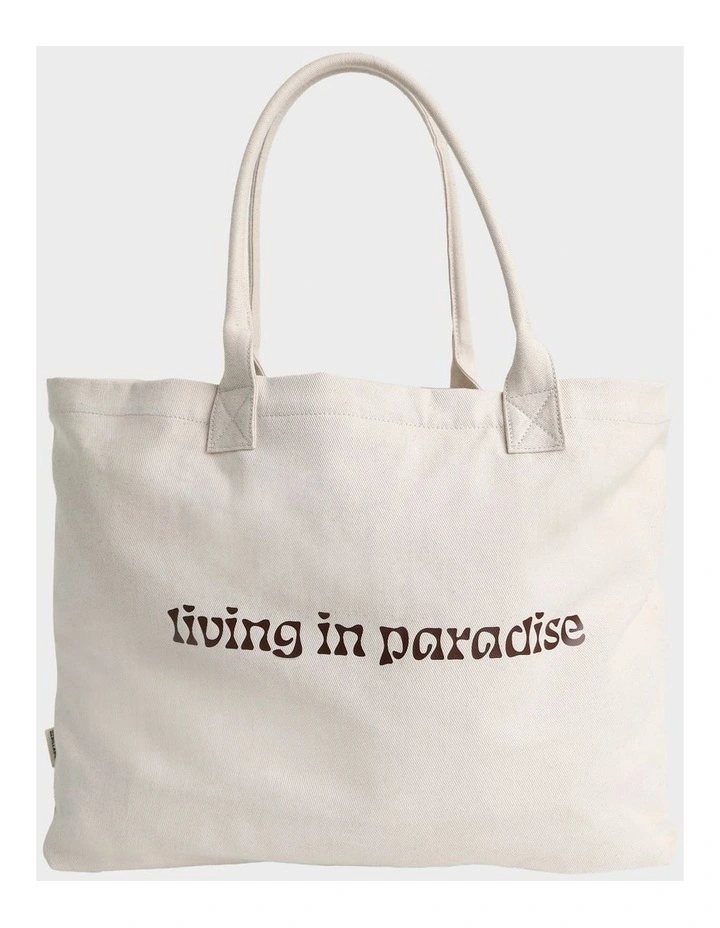 Paradise Beach Tote Bag in White image 2