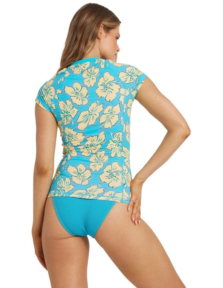 Tropic Shift Short Sleeve Rash Vest in Multi image 2