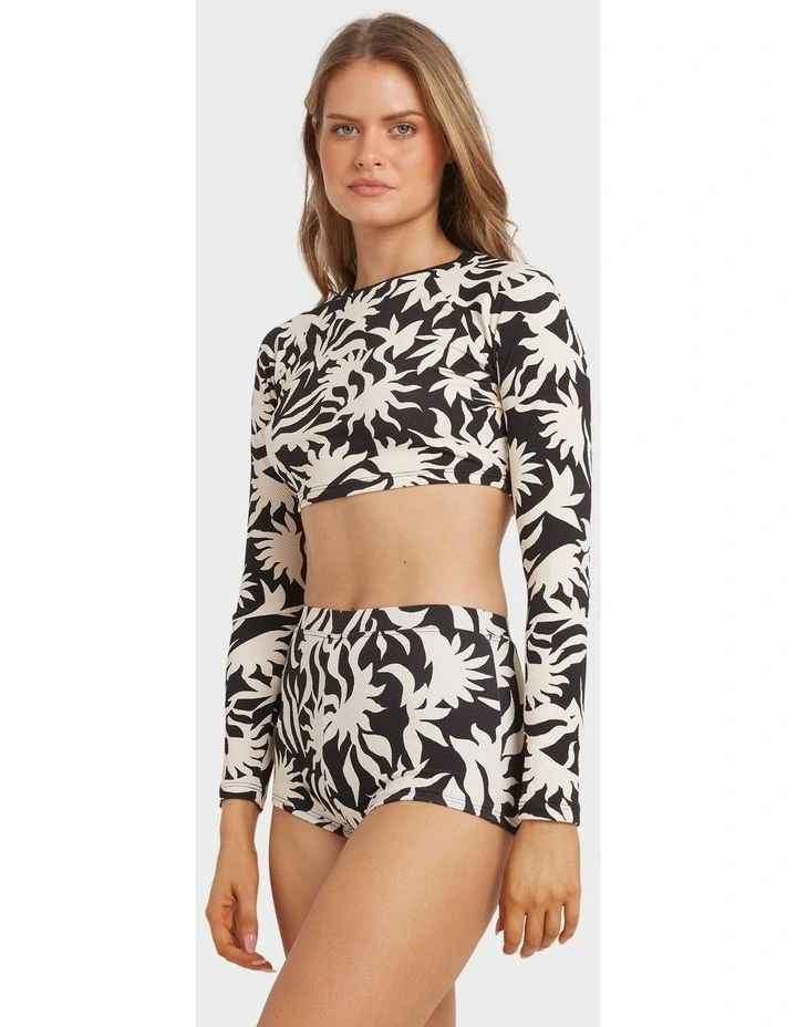 By My Side Cropped Rash Vest in Multi image 3