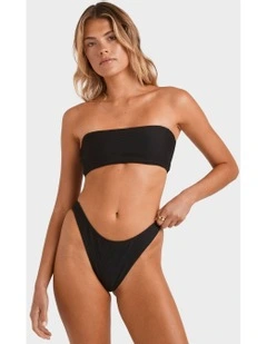 Tanlines Tully Tube Bikini Top in Black