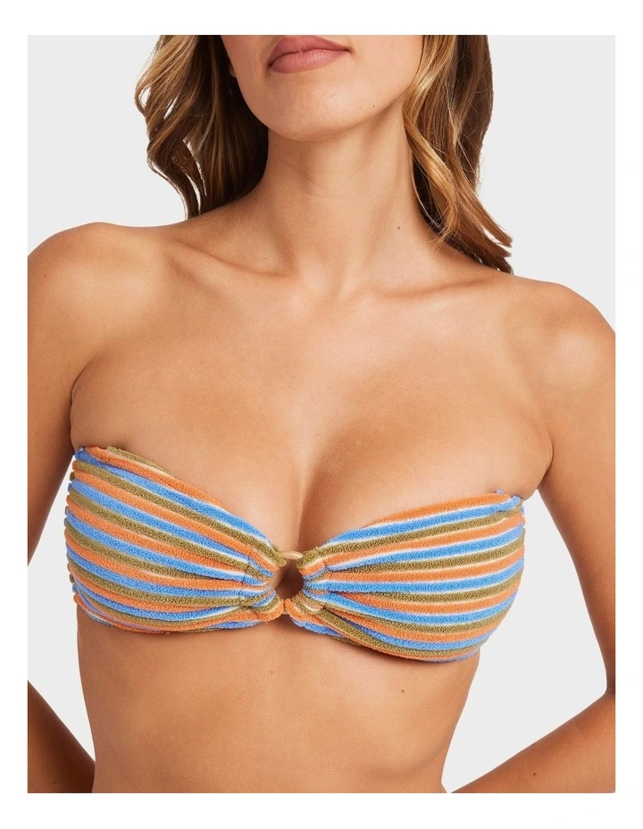 Tides Terry Rio Bandeau Bikini Top in Multi image 4