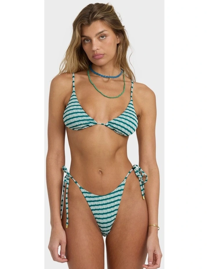 Wavey Daze Slide Tall Triangle Bikini Top in Blue image 1