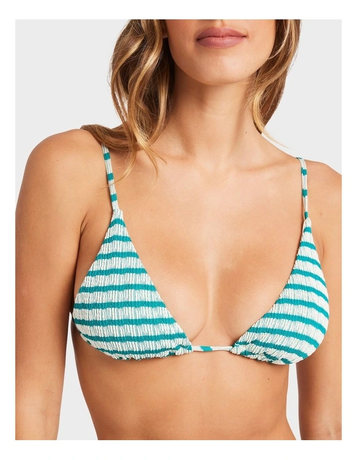 Wavey Daze Slide Tall Triangle Bikini Top in Blue image 4