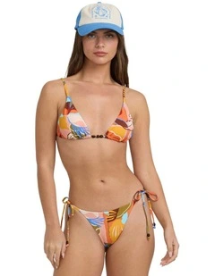 Lei Daze Tall Slide Triangle Bikini Top in Assorted