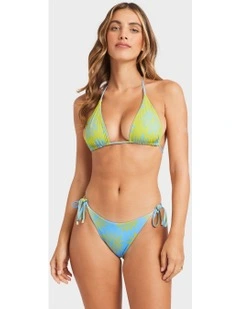 Ole Soleil Reversible Triangle Bikini Top in Green