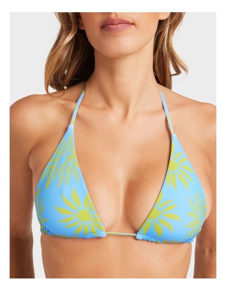 Ole Soleil Reversible Triangle Bikini Top in Green image 5