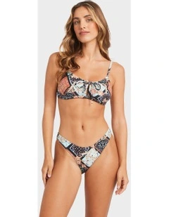 Forever Folk Coco Bikini Top in Black