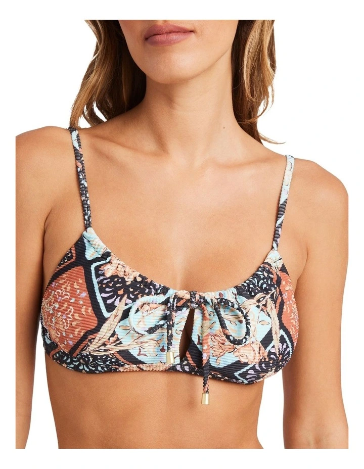 Forever Folk Coco Bikini Top in Black image 4