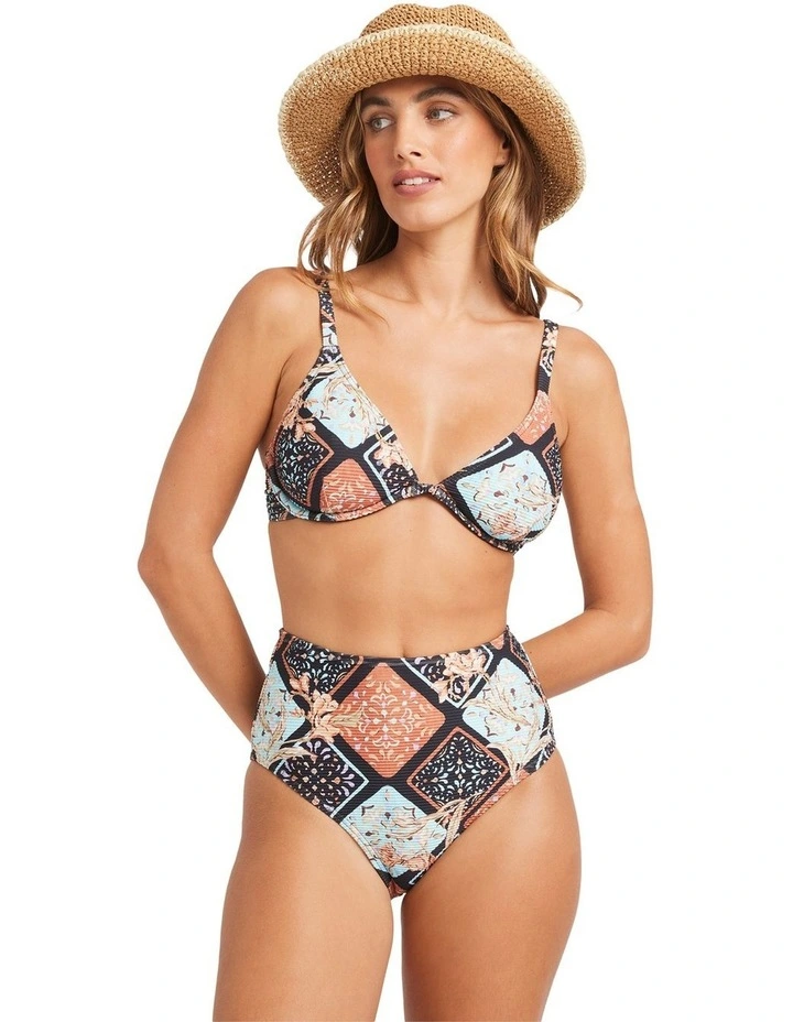 Forever Folk Hi Retro Bikini Bottom in Multi image 1