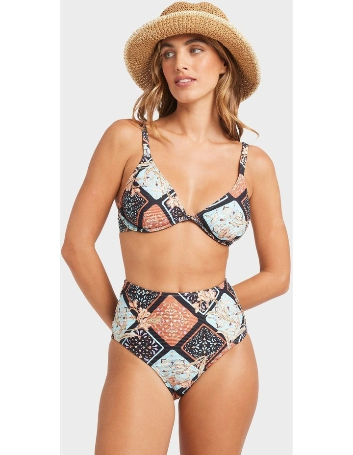 Forever Folk Hi Retro Bikini Bottom in Multi image 1