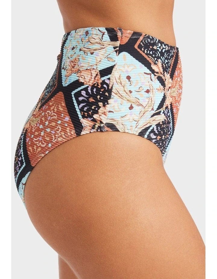 Forever Folk Hi Retro Bikini Bottom in Multi image 4