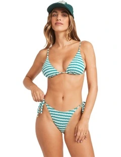 Wavey Daze Tie Side Hike Bikini Bottom In Blue