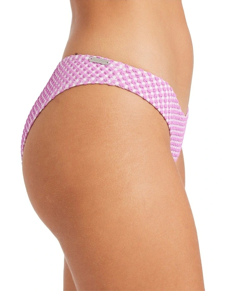 Mini Wave Check Bikini Bottom In Assorted image 4