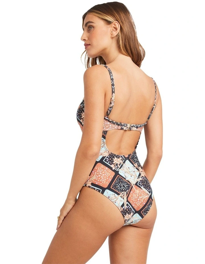 Forever Folk One Piece Swimsuit in Black image 2