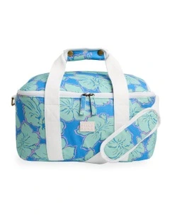 Happy Hibiscus Cooler Bag in Blue
