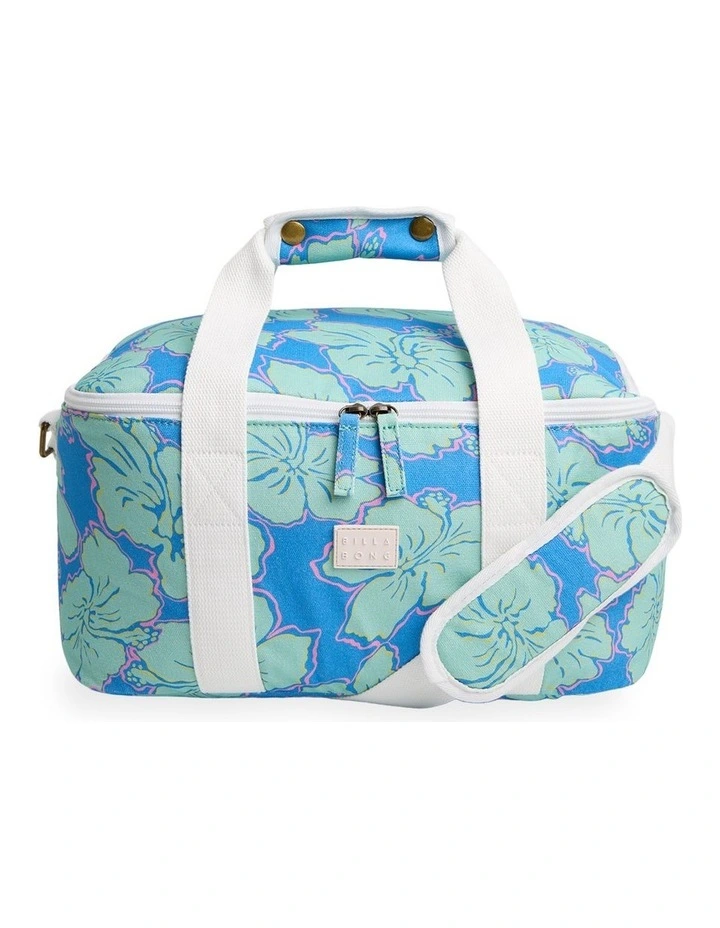 Happy Hibiscus Cooler Bag in Blue image 1