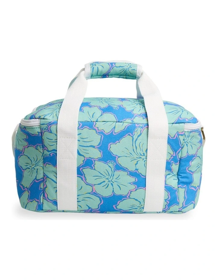 Happy Hibiscus Cooler Bag in Blue image 2