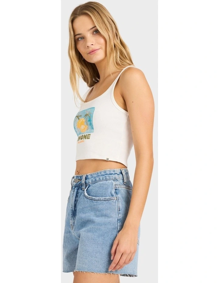 Summer Sweetness Tank Top in White image 3