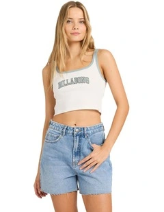 Athletic Billa Tank Top in White