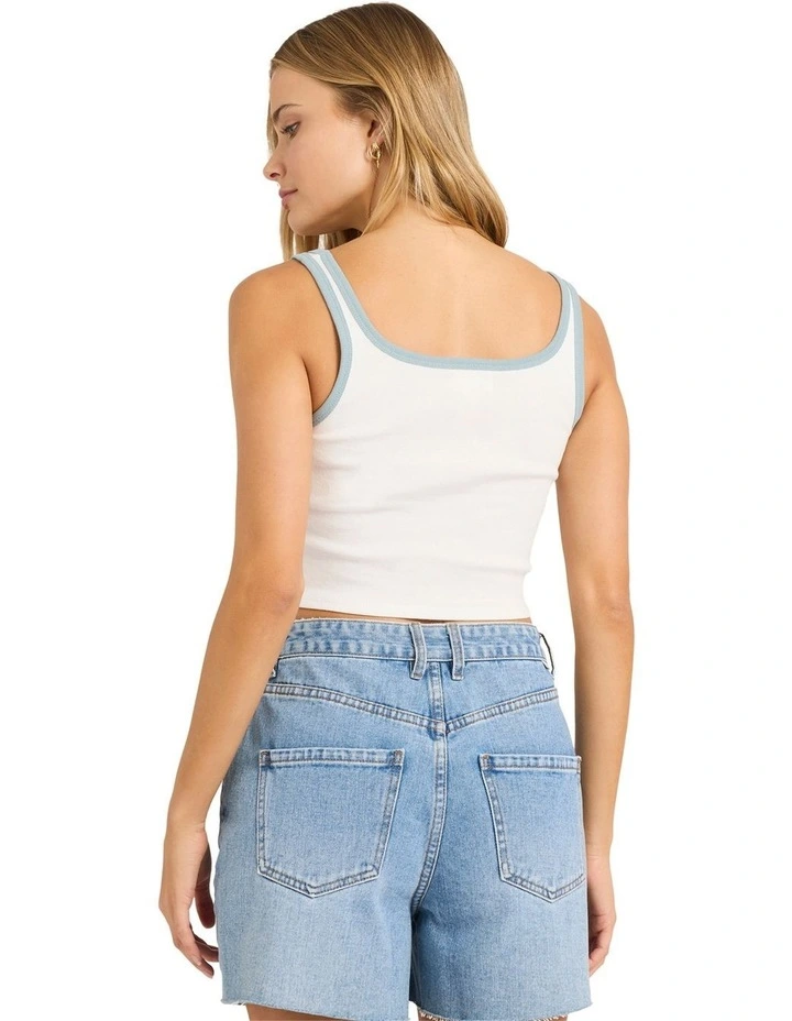 Athletic Billa Tank Top in White image 2