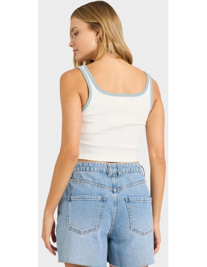 Athletic Billa Tank Top in White image 2