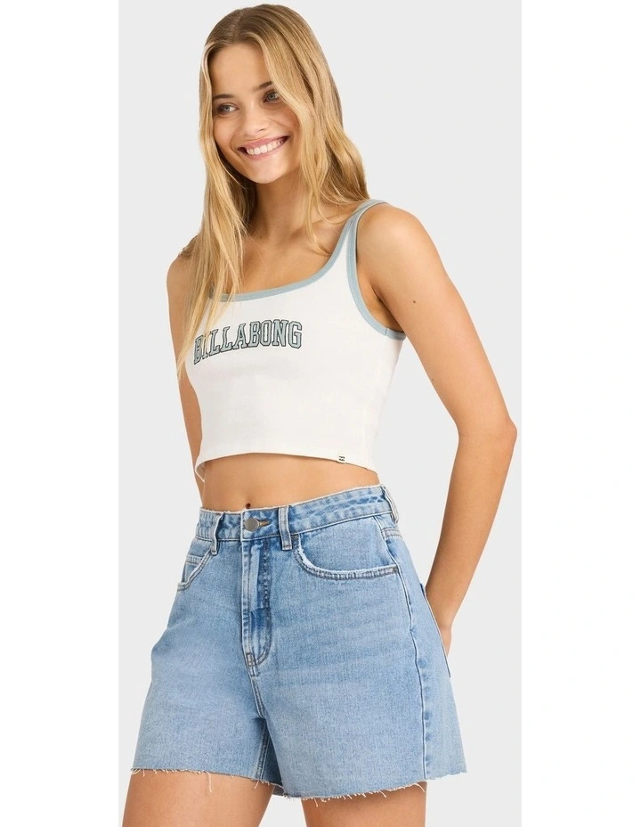 Athletic Billa Tank Top in White image 3