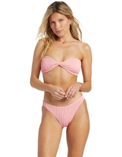 Womens Summer High Twist Bandeau Bikini Top Multi