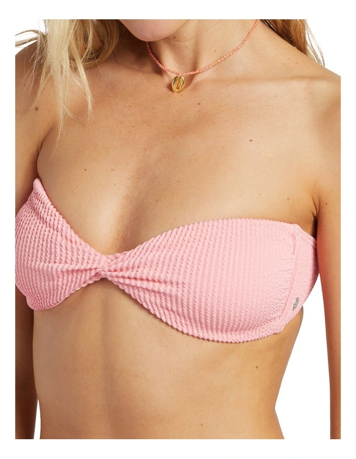 Womens Summer High Twist Bandeau Bikini Top Multi image 4