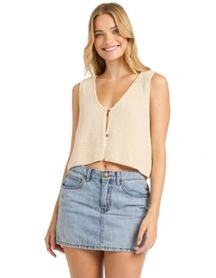 Need Now Knit Tank in White Cap