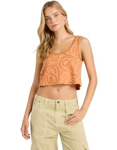 Embers Knitted Tank in Tangerine