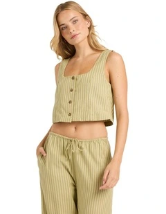 Another Wave Woven Tank Top in Cedar