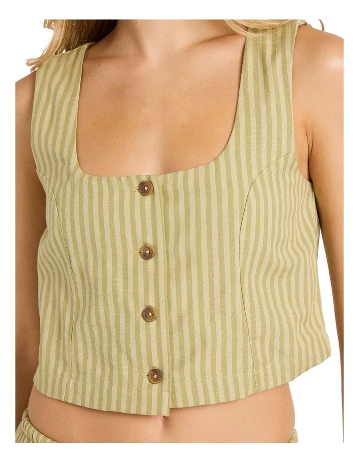Another Wave Woven Tank Top in Cedar image 4