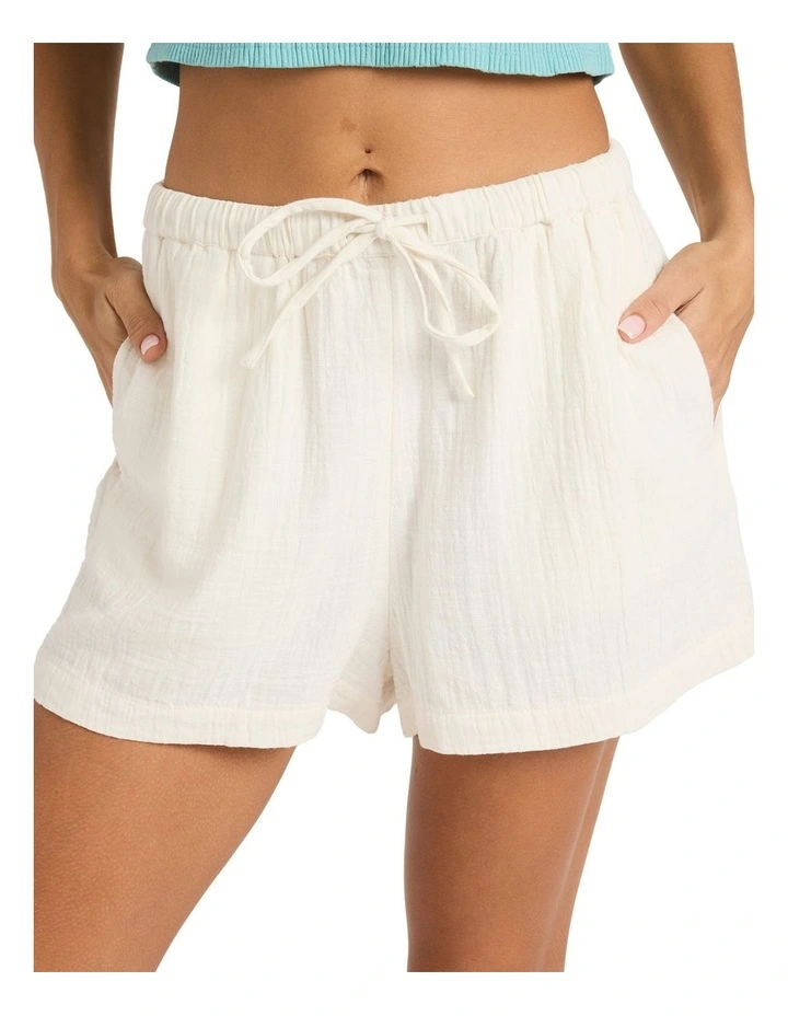 Wanderer Elastic Waist Shorts in Salt Crystal image 4