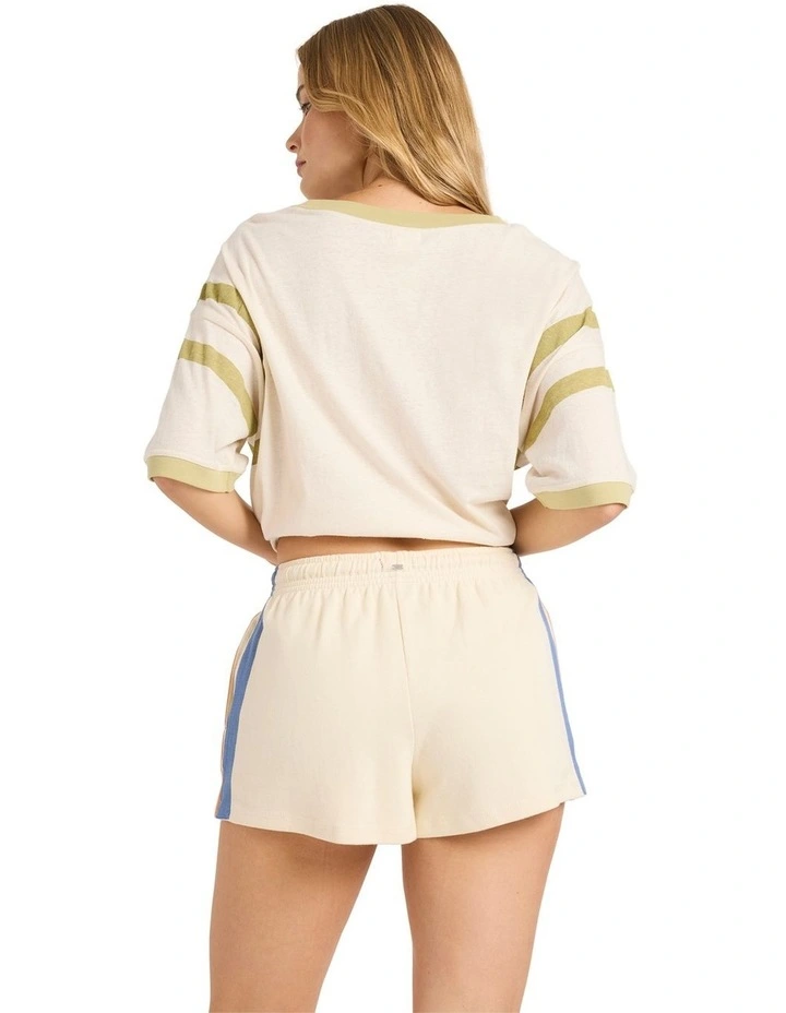 Classic Feels Elastic Waist Shorts in White Cap image 2