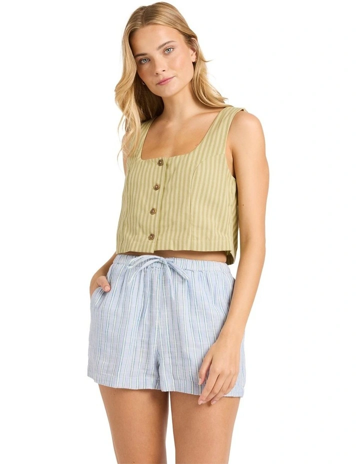 Wanderer Elastic Waist Shorts in Twilight Blue image 1