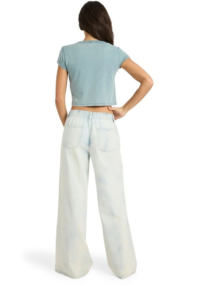 Jade Saltwashed Linen Pants in Blue Mist image 2