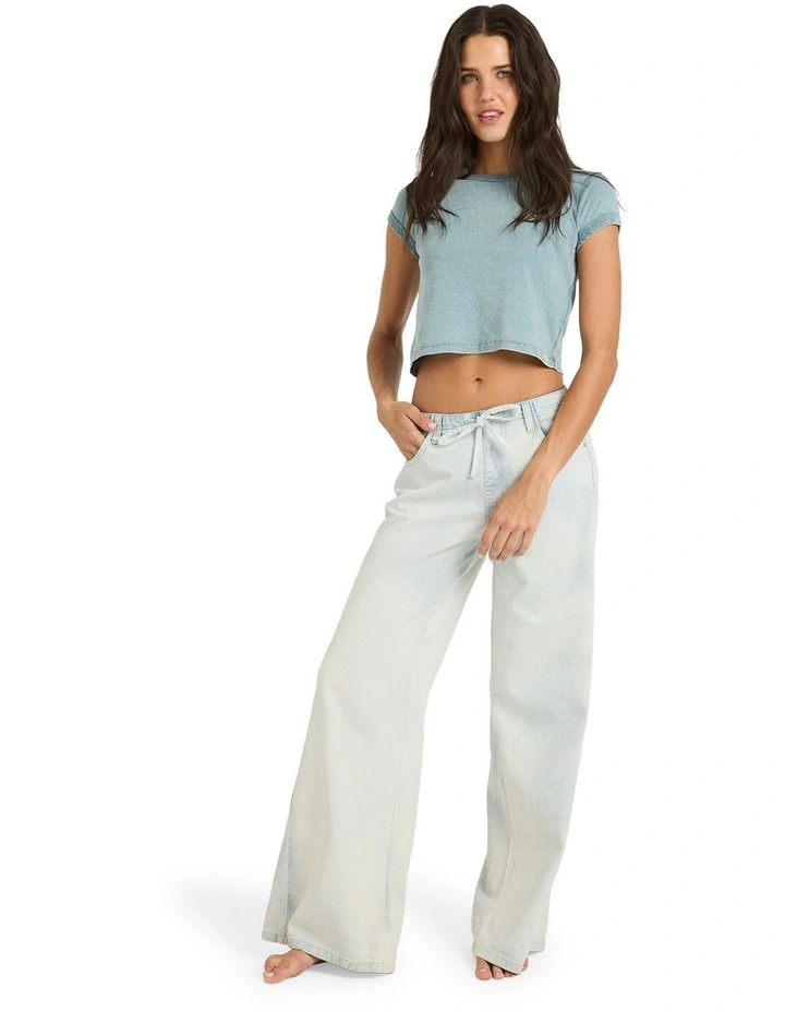 Jade Saltwashed Linen Pants in Blue Mist image 5