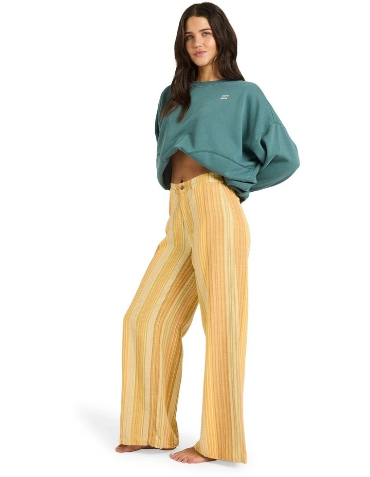 Hazy Daze Linen Pants in Brown Multi image 3
