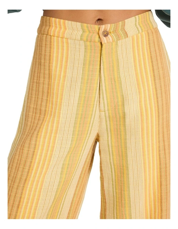 Hazy Daze Linen Pants in Brown Multi image 4