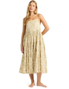 Floral Trip Maxi Dress Cactus