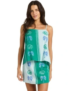 Vacay Dreams Mini Skirt in Pool Blue