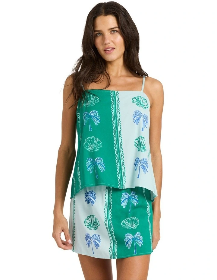 Vacay Dreams Mini Skirt in Pool Blue image 1