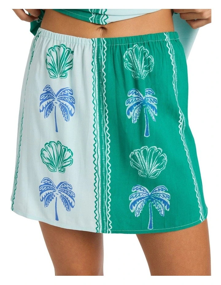 Vacay Dreams Mini Skirt in Pool Blue image 4