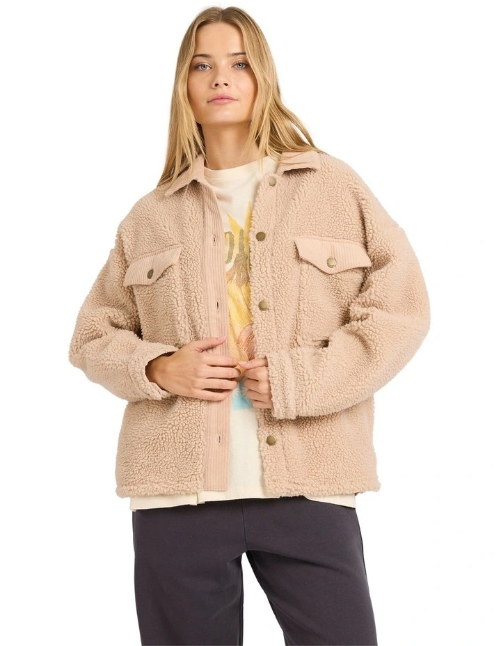 Feeling Toasty Sherpa Jacket in Oatmeal image 1