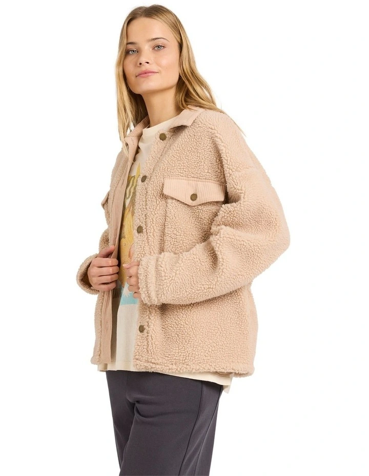 Feeling Toasty Sherpa Jacket in Oatmeal image 3