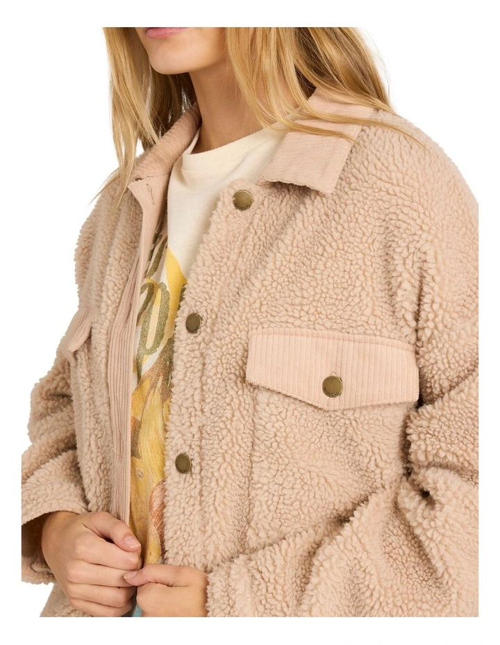 Feeling Toasty Sherpa Jacket in Oatmeal image 4