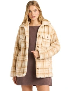 Check Ya Button-through Jacket Whitecap