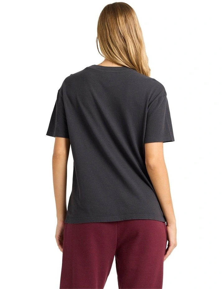 Rip Currents Oversized T-shirt in Washed Black image 2