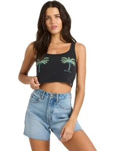 Vacation Soil Cropped Tank Off Black