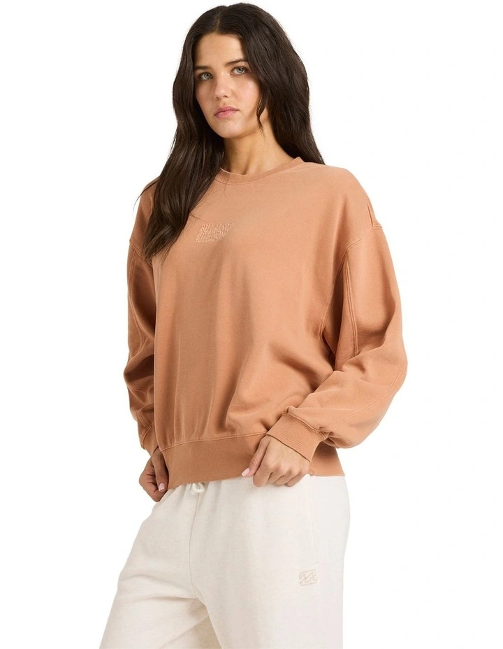 Surf High Kendal Crew Neck Jumper in Caramel Cafe image 3